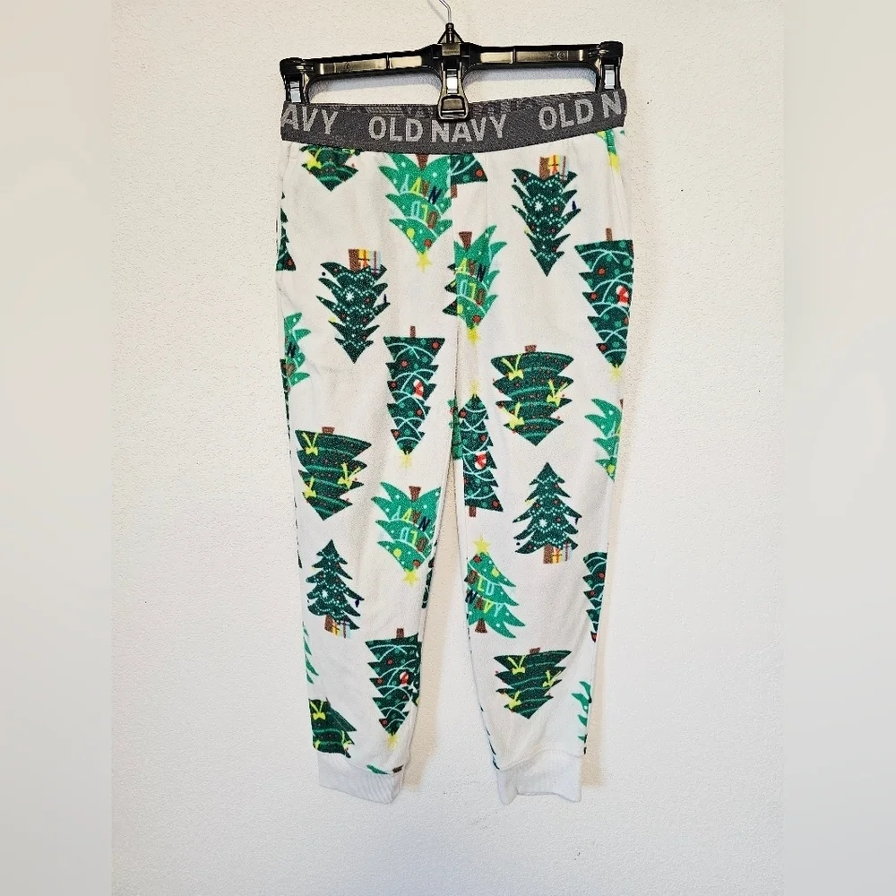 Old Navy Christmas Tree Pajama Fleece Pajama Pants Boys Small 6-7